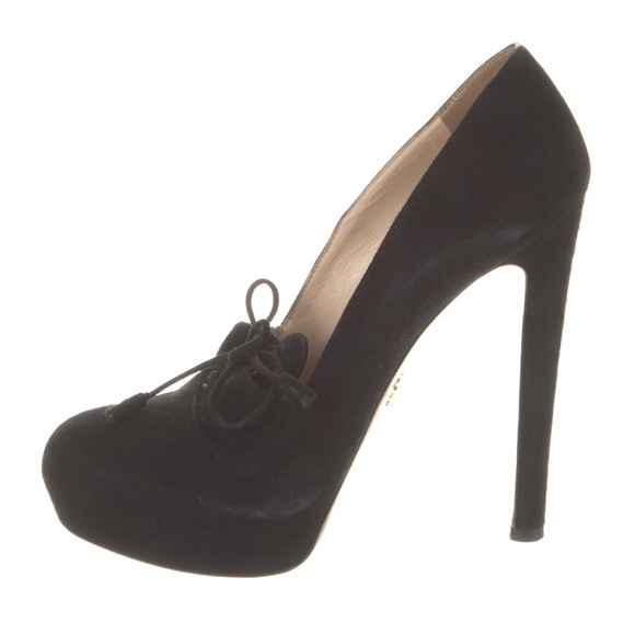 PRADA Authentic gorgeous black platform heels! Size 38 - Picture 5 of 8